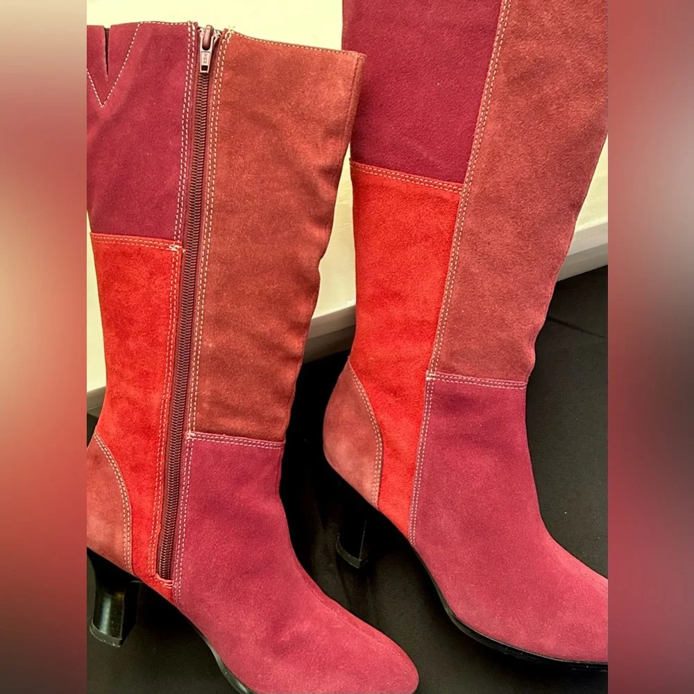 AJ Valenci Sueded Leather Tall Boots ❤️ 2.5’ Heel - Sz. 7 ~ Zippered - BNWT - Picture 1 of 6